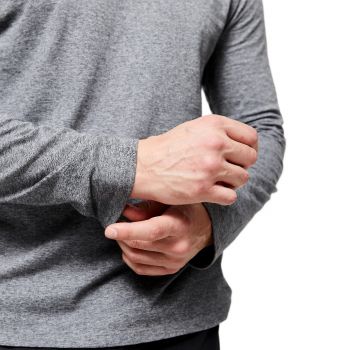 Лонгслів чоловічий для фітнесу Domyos 8644800 3XL сірий (4293971_Domyos) | Фото 6