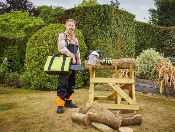 Сумка для ланцюгової пилки Ryobi RAC256 зі знімним пластиковим піддоном (5132005708) | Фото 10