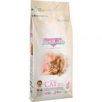 Сухий корм для стерилізованих котів із зайвою вагою BonaCibo Adult Cat Light&Sterilized 2 кг (BC406137) | Фото 1