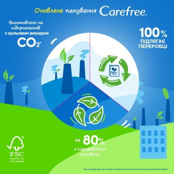 Прокладки гігієнічні щоденні Carefree Cotton Feel Flexiform без аромату 56 шт (3574661482194) | Фото 5