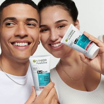 Гель для вмивання, скраб, маска для обличчя Garnier Skin Naturals Чиста шкіра 3 в 1, 150мл | Фото 6