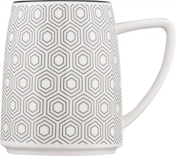 Чашка ARDESTO Lamberto, 360мл, порцеляна, біло-сірий (AR3051) Купить чашку, кружку Чашка ARDESTO Lamberto, 360мл, порцеляна, біло-сірий (AR3051) | Фото 2