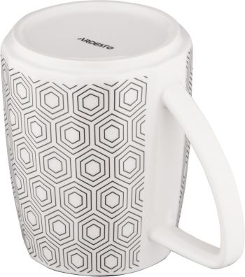 Чашка ARDESTO Lamberto, 360мл, порцеляна, біло-сірий (AR3051) Купить чашку, кружку Чашка ARDESTO Lamberto, 360мл, порцеляна, біло-сірий (AR3051) | Фото 3