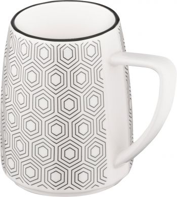 Чашка ARDESTO Lamberto, 360мл, порцеляна, біло-сірий (AR3051) Купить чашку, кружку Чашка ARDESTO Lamberto, 360мл, порцеляна, біло-сірий (AR3051) | Фото 4