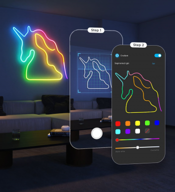 Стрічка світлодіодна розумна Govee H61D3 Neon Rope Light 2, 3м, RGBIC, WI-FI/Bluetooth, Білий Стрічка світлодіодна розумна Govee H61D3 Neon Rope Light 2, 3м, RGBIC, WI-FI/Bluetooth, Білий | Фото 4