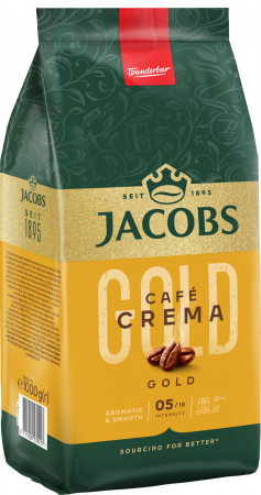 Кава Jacobs зерна Crema Gold, 1000гр, купаж арабіка /робуста (8711000539217) | Фото 2
