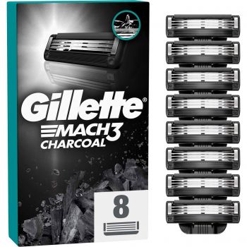Зміні картриджі GILLETTE Mach 3 Charcoal 8 шт (8700216085472) | Фото 1