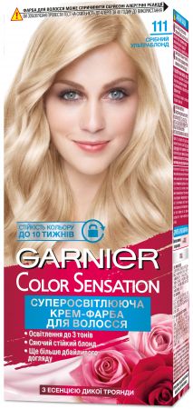 Фарба для волосся Garnier Color Sensation 111 Срібний ультраблонд 110 мл (3600541135949) | Фото 1