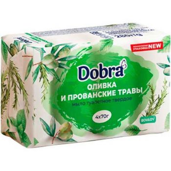 Мило туалетне Dobra Оливки та прованські трави 70г*4шт (4820195504185) | Фото 1
