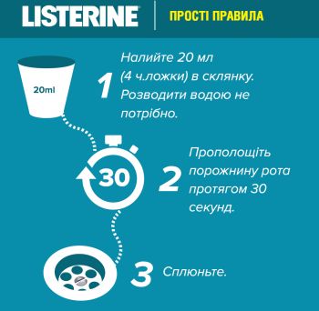 Ополіскувач для ротової порожнини LISTERINE Свіжа м'ята/Захист ясен 1 л (3574660520132) | Фото 9