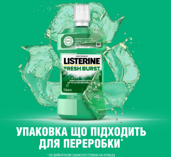 Ополіскувач для ротової порожнини Listerine Сплеск свіжості 500 мл (5010123703547) | Фото 5