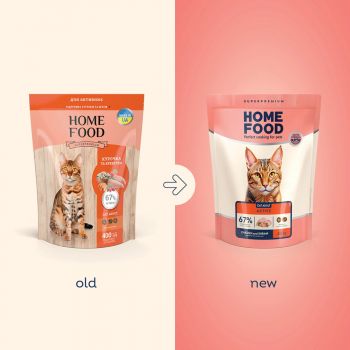 Сухий корм для активних дорослих котів HOME FOOD For active Курочка та креветка 400г (4820235020057) | Фото 6