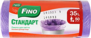 Пакети для сміття Fino Cтандарт 35л х 50шт (4823058339979) Пакети для сміття Fino Cтандарт 35л х 50шт (4823058339979) | Фото 2