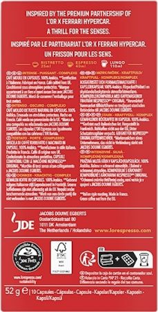 Кава L`OR капсули Rossa Imola Ristretto, 100% арабіка , 10шт, Nespresso (8711000579145) | Фото 5