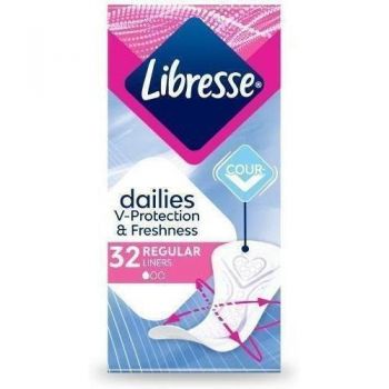 Щоденні гігієнічні прокладки LIBRESSE Daily Fresh Plus Normal 32 шт. (7310791255231) | Фото 1
