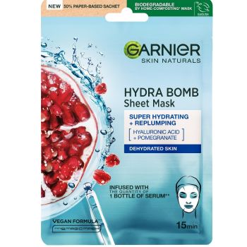 Маска тканинна Garnier Skin Naturals Зволоження+Аква бомба 32г (3600542385312) | Фото 2