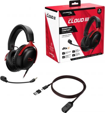 Ігрова гарнітура HyperX Cloud III Black-Red (727A9AA) Ігрова гарнітура HyperX Cloud III Black-Red (727A9AA) | Фото 7