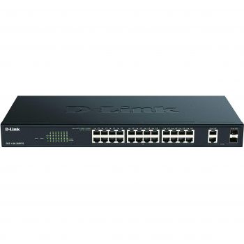 Комутатор D-Link DGS-1100-26MPV2 24xGE PoE, 2xSFP/GE, PoE 370Вт, EasySmart (DGS-1100-26MPV2) | Фото 1