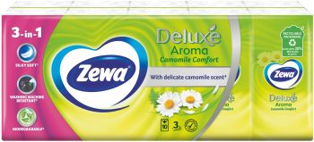 Носові хусточки ZEWA Deluxe (ромашка) 10 шт (7322540098846) | Фото 2