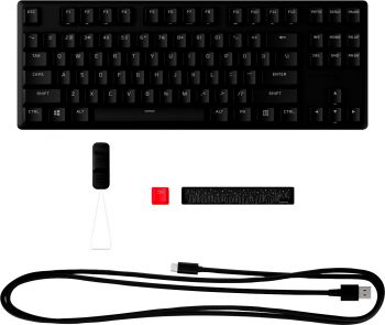 Ігрова клавіатура HyperX Alloy Origins Core PBT Red USB RGB EN/UA, Black (639N7AA) Ігрова клавіатура HyperX Alloy Origins Core PBT Red USB RGB EN/UA, Black (639N7AA) | Фото 7