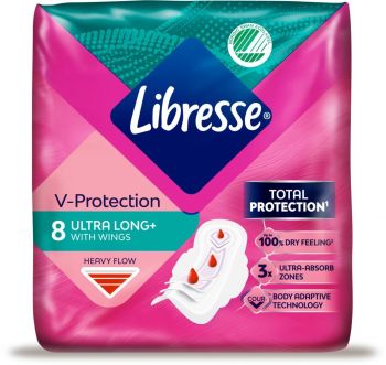 Прокладки гігієнічні LIBRESSE Ultra Thin Long Wings, 8 шт. (7322540388480) | Фото 2