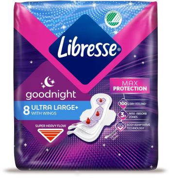 Прокладки гігієнічні LIBRESSE Ultra Goodnight soft, 8 шт. (7322540960235) | Фото 2