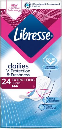 Щоденні гігієнічні прокладки LIBRESSE Dailies Fresh Extra Long 24 шт. (7322540062656) Щоденні гігієнічні прокладки LIBRESSE Dailies Fresh Extra Long 24 шт. (7322540062656) | Фото 2