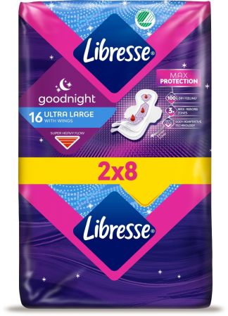 Прокладки гігієнічні LIBRESSE Ultra Goodnight soft 16 шт. (7322540960273) | Фото 2