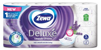 Туалетний папір ZEWA Deluxe Лаванда, білий, 8 шт (7322541171777) | Фото 2