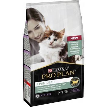 Сухий корм для кошенят Purina Pro Plan LiveClear для зменшення алергенів на шерсті з з індичкою 1.4 (7613287232526) | Фото 1