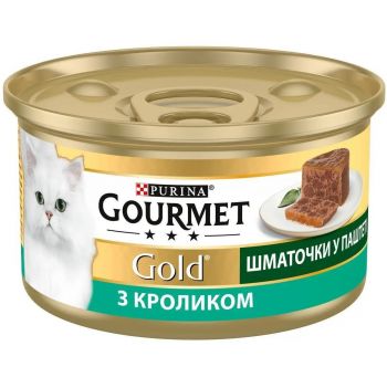 Purina Gourmet Gold з кроликом, шматочки в паштеті 85 г (7613033706271) | Фото 1