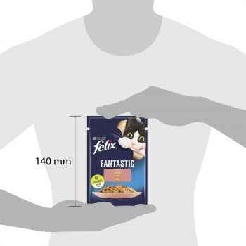 Purina Felix Fantastic З лососем. Шматочки в желе, 85 г (7613039832912) Purina Felix Fantastic З лососем. Шматочки в желе, 85 г (7613039832912) | Фото 2