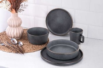 Тарілка супова ARDESTO Fasano, 850мл, 20см, сірий темний (AR0320FDG) | Фото 4