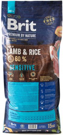 Сухий корм для собак Brit Premium Sensitive Lamb із чутливим травленням зі смаком ягняти 15 кг(8595602526642) Сухий корм для собак Brit Premium Sensitive Lamb із чутливим травленням зі смаком ягняти 15 кг(8595602526642) | Фото 2