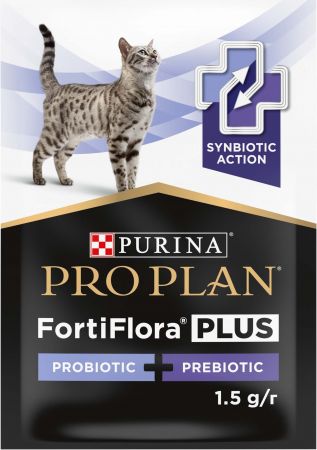 Пробіотик з пребіотиком Purina Pro Plan FortiFlora Plus для дорослих котів та кошенят 30 x 1.5 г (8445290507495) | Фото 2