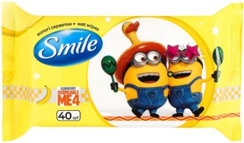 Серветки вологі SMILE ліцензійні герої 40шт в асортименті (4823071664294) | Фото 2