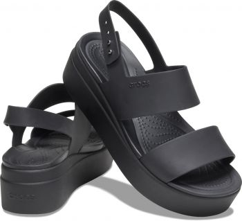 Крокси жіночі Crocs Brooklyn Low Wedge LMr 206453-060 36-37 (W6 US) чорні (191448544932	) | Фото 3