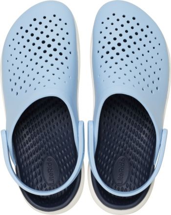 Крокси жіночі Crocs InMotion Clog Atm 209964-4NS 36-37 (M4/W6 US) блакитні з білим (198445109089	) | Фото 4