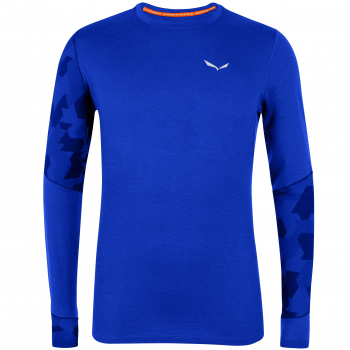 Термофутболка чоловіча Salewa Cristallo Warm AMR M L/S TEE 28205 3960 48/M синій (013.002.9318) | Фото 1