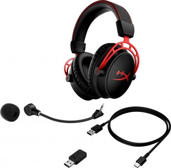 Ігрова гарнітура HyperX Cloud Alpha WL, Black/Red (4P5D4AA) Ігрова гарнітура HyperX Cloud Alpha WL, Black/Red (4P5D4AA) | Фото 2