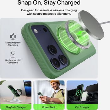 Чохол BELKIN для APPLE iPhone 17 Pro Max Magnetic Protective Grip Pistachio Green (MSA036HQSE) Чохол BELKIN для APPLE iPhone 17 Pro Max Magnetic Protective Grip Pistachio Green (MSA036HQSE) | Фото 5