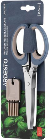 Купить кухонную принадлежность Ножиці кухонні ARDESTO Gemini, 19.3см, сіро-синій (AR2122B) | Фото 6