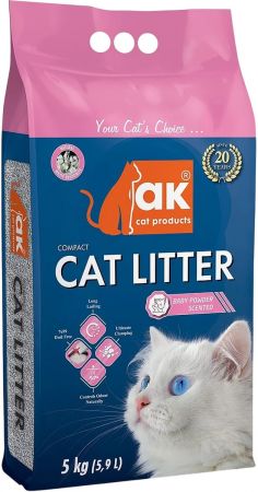Наповнювач для котячого туалету Akcat Compact Cat Litter бентонітовий дитяча присипка 5кг/5,9л | Фото 2