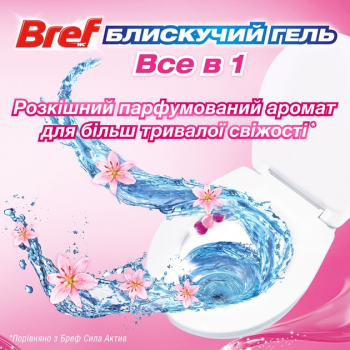 Туалетний блок для унітазу BREF Brilliant Gel весняний дощ 1 шт (9000101509274) Туалетний блок для унітазу BREF Brilliant Gel весняний дощ 1 шт (9000101509274) | Фото 5