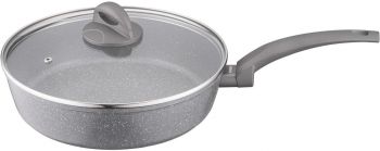 Сковорода ARDESTO Gemini Gourmet з кришкою 26 см, сірий мрамор, алюміній (AR2426GGL) | Фото 9