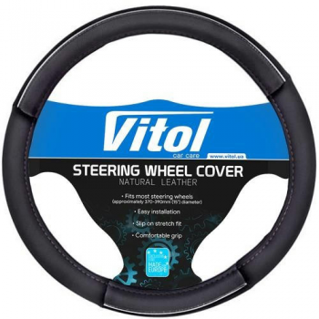 Чохол для керма VITOL 17003 BK XL чорний (17003BK XL) | Фото 1
