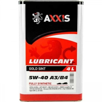 Олива моторна Axxis Gold Sint 5W-40 A3/B4 4л (AX-2025) (48021043870) | Фото 1