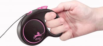 Повідець-рулетка Flexi Black Design ХS до 8 кг 3 м рожевий (4000498033210) | Фото 5