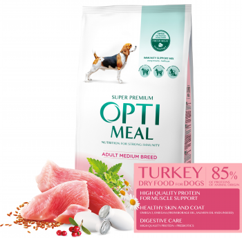 Сухий корм Optimeal для дорослих собак середніх порід з індичкою 1.5кг (B1720501) Сухий корм Optimeal для дорослих собак середніх порід з індичкою 1.5кг (B1720501) | Фото 11