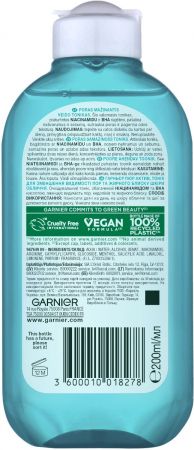 Тонік для обличчя Garnier Skin Naturals проти жирного блиску 200мл (3600010018278) Тонік для обличчя Garnier Skin Naturals проти жирного блиску 200мл (3600010018278) | Фото 2